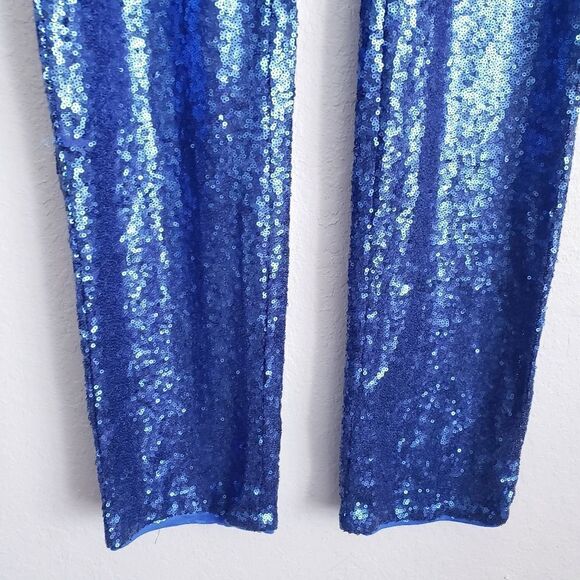 May & July Blue Sequin Elastic Waist Pull on Pants - Picture 2 of 8
